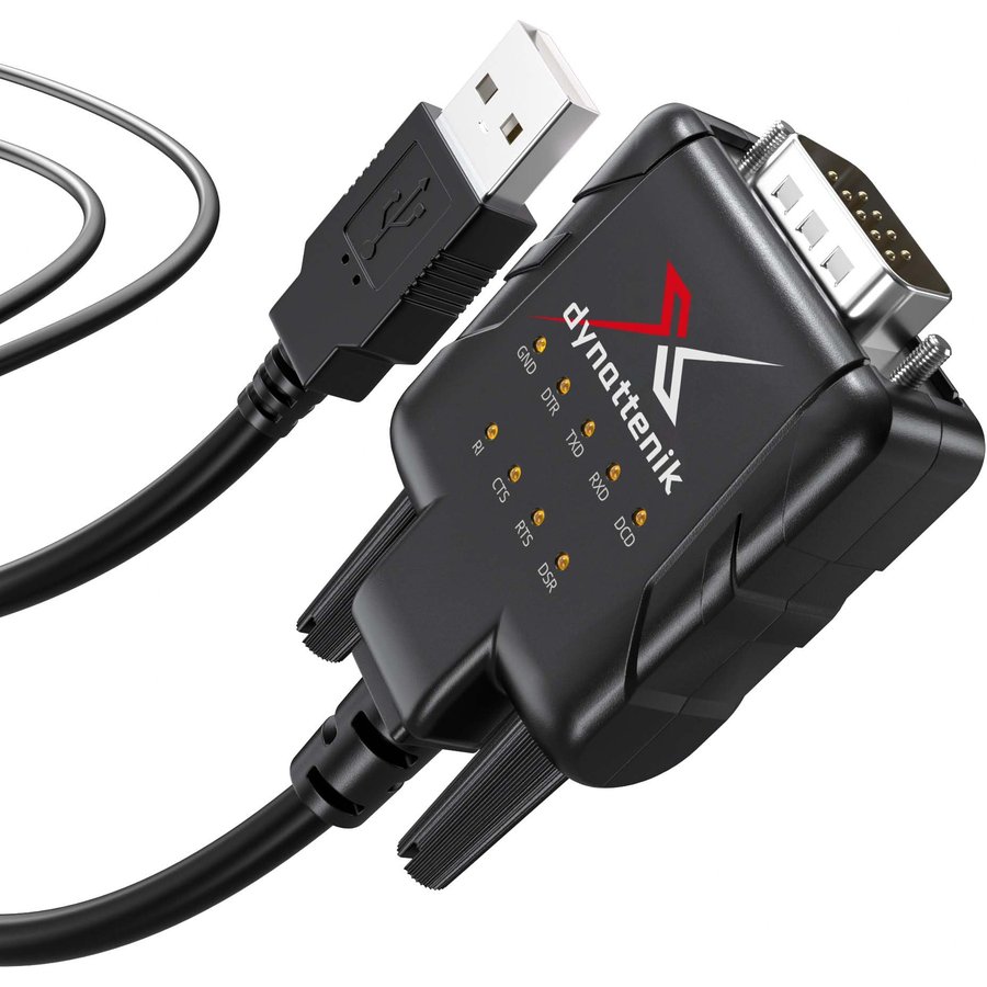 dynattenik DeStatiX-A9 USB to RS232 adapter, single unit — 1-Pack